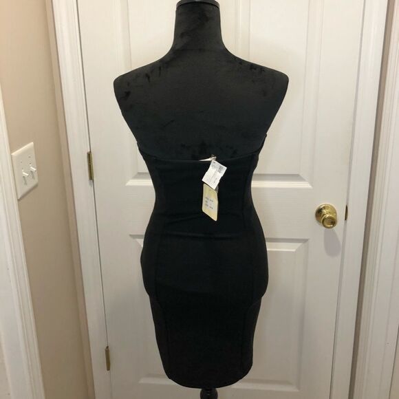 NWT Ina black and gold sequin strapless mini dress - Picture 11 of 14